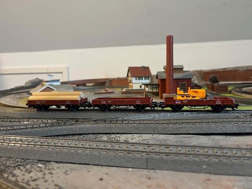 Marklin 4423 en 4424 werktreintje., Hobby en Vrije tijd, Modeltreinen | H0, Gebruikt, Wagon, Wisselstroom, Märklin, Ophalen of Verzenden