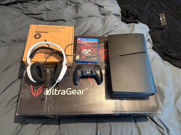 Sony playstation 5 disc + monitor + console + headset ✅✅✅, Spelcomputers en Games, Spelcomputers | Sony PlayStation 5, Zo goed als nieuw