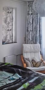 Gordijnen met bijpassende vouwgordijngordijn, Huis en Inrichting, Ophalen, Gebruikt, 200 cm of meer, 200 cm of meer