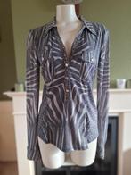 Etoile du monde grijs zilveren blouse mt 5 NL 44 gratis verz, Kleding | Dames, Blouses en Tunieken, Verzenden, Maat 42/44 (L)