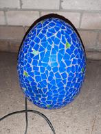 Mooie blauwe mozaiek tafellamp., Ophalen of Verzenden, Zo goed als nieuw