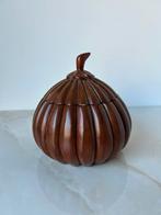 Palissander houten voorraadpot pompoen, Ophalen of Verzenden, Zo goed als nieuw, Overige materialen, Pot, Bus of Blik