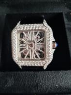 Cartier Skeleton iced Black strap moussante diamonds, Ophalen of Verzenden, Nieuw, Overige merken