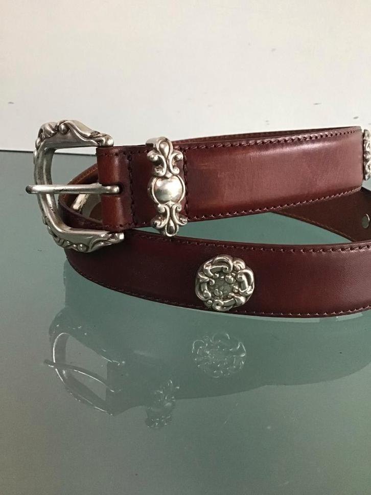 FOSSIL damesriem - bruin leer - western stijl - M - NIEUW!, Kleding | Dames, Riemen en Ceinturen, Nieuw, 80 tot 90 cm, 3 tot 5 cm