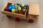 Vrachtwagen met blokken, Kinderen en Baby's, Speelgoed | Houten speelgoed, Ophalen, Zo goed als nieuw
