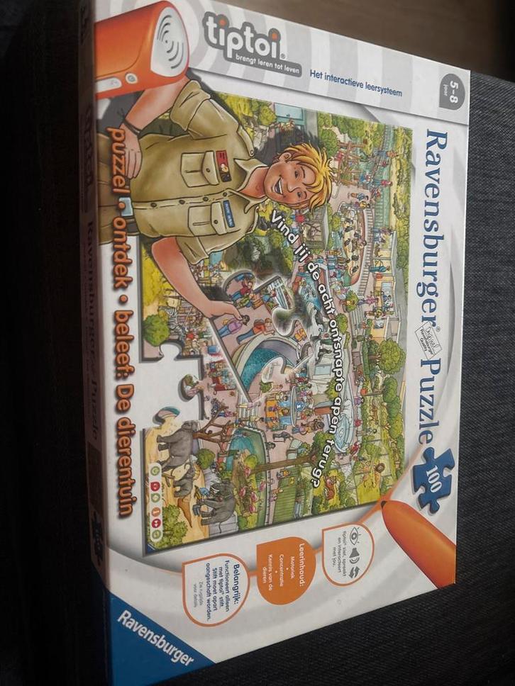 Ravensburger Tiptoi Puzzel - Dierentuin - 100 Stukjes, Hobby en Vrije tijd, Denksport en Puzzels, Zo goed als nieuw, Legpuzzel