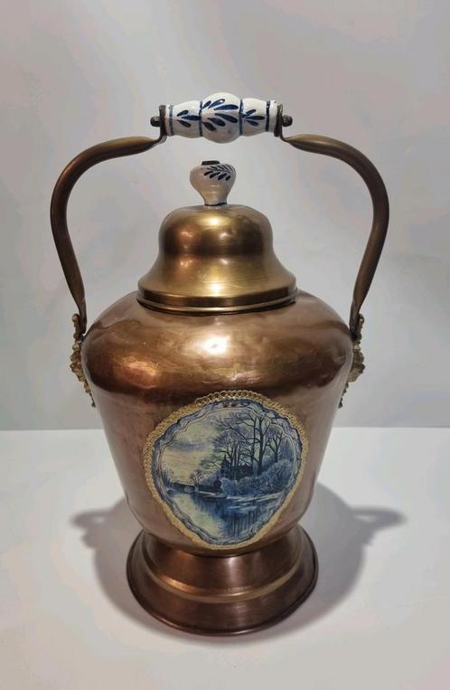 Koperen ketel Delftsblauw, Antiek en Kunst, Antiek | Koper en Brons, Ophalen