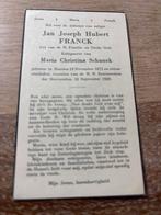 Franck Jan 1875 Heerlen 1949 x Schunck - 28326, Ophalen of Verzenden, Bidprentje