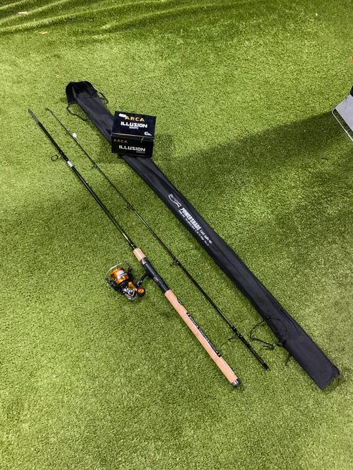 Nieuwe Spro Powershade spinhengel + Arca molen, 2.40m 15-40g, Watersport en Boten, Hengelsport | Roofvissen, Nieuw, Complete set