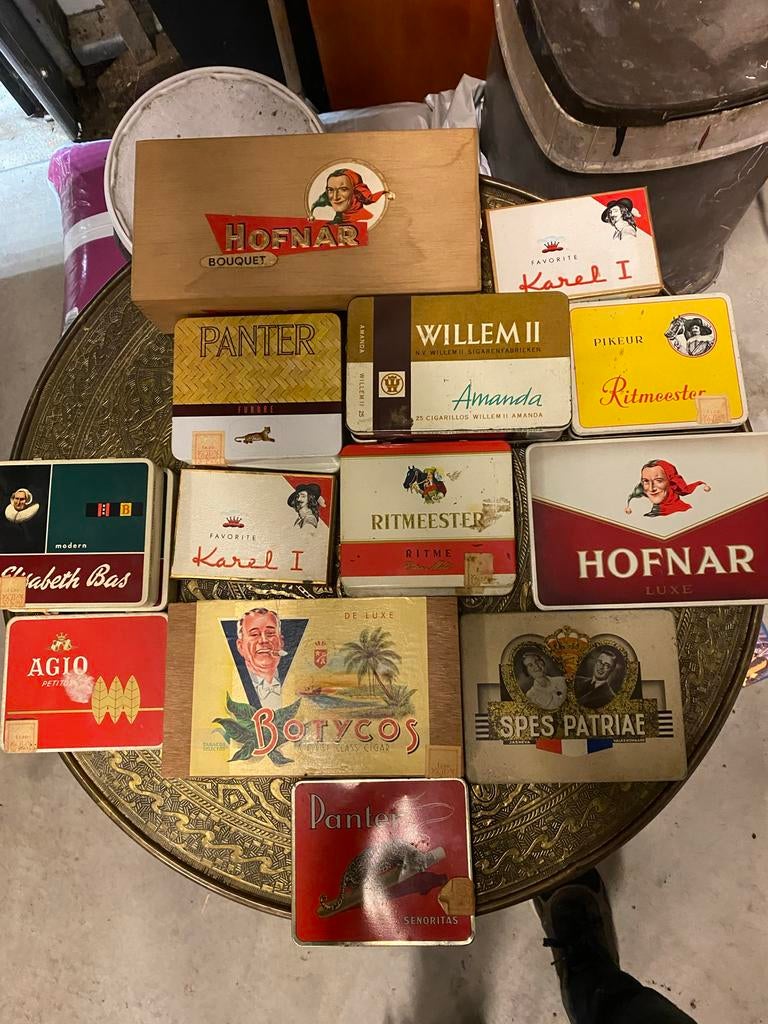 Vintage Sigarendoosjes Collectie, Verzamelen, Blikken, Ophalen, Gebruikt, Overige, Overige merken