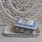 Flower, Regout, zeepbakje met kammenbakje lampet, Antiek en Kunst, Ophalen of Verzenden