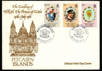 Envelop; FDC Pitcairn Islands Huwelijk Diana & Charles  beschikbaar voor biedingen
