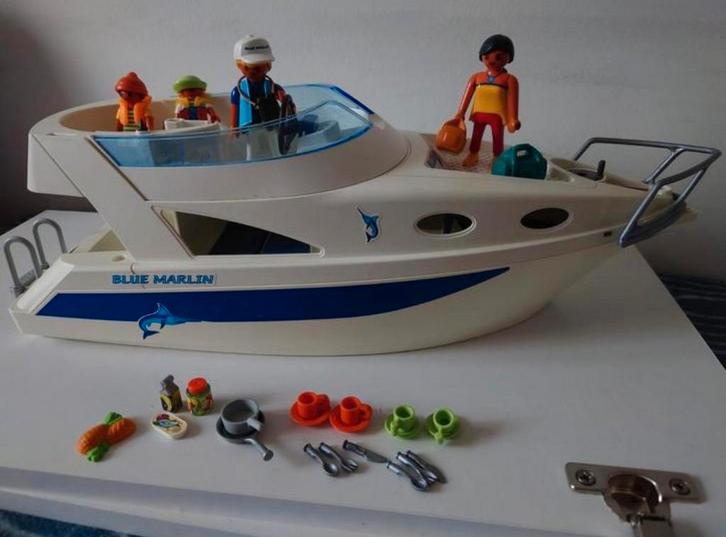 Playmobil Jacht met Familie., Hobby en Vrije tijd, Modelbouw | Boten en Schepen, Gebruikt, Groter dan 1:32, Overige merken, Ophalen of Verzenden