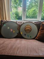 2 Spiegels met Juten Touw - Diameter 40cm, Huis en Inrichting, Woonaccessoires | Spiegels, Ophalen, Minder dan 50 cm, Gebruikt