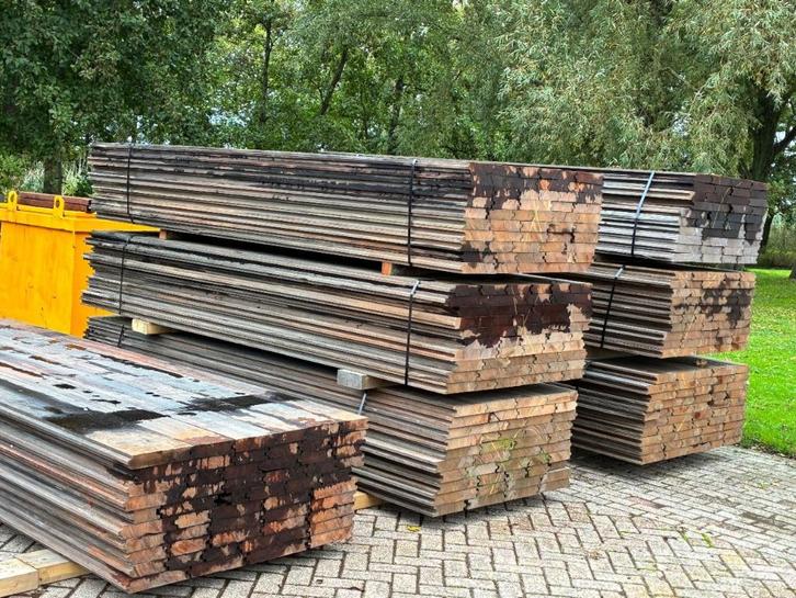 Her- gebruikte azobe h.h. damwandplanken en prolock damwand, Doe-het-zelf en Verbouw, Hout en Planken, Zo goed als nieuw, Balk