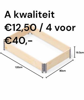 Palletranden/ moestuin bakken  beschikbaar voor biedingen