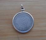 zilveren hanger met gulden munt [710], Verzenden, Zo goed als nieuw, Zilver, Zilver
