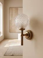 Vintage Messing Wandlamp - 70s Design, Ophalen of Verzenden