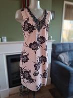 K-Design K design gevoerde roze bruine jurk M gratis verz, Maat 38/40 (M), K-design, Verzenden, Zo goed als nieuw