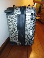 Leuke trolley met luipaardprint, Wieltjes, Gebruikt, Hard kunststof, Minder dan 50 cm