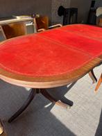 Eettafel/leestafel met rood leer, 50 tot 100 cm, 150 tot 200 cm, Gebruikt, Ophalen