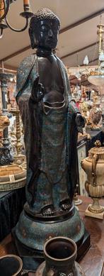 Groot antiek bronzen cloisonne boeddhabeeld 120 cm. €2150, Ophalen