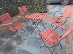 Antiek, vintage, Franse tuinset, Tuin en Terras, Tuinsets en Loungesets, Ophalen, Gebruikt, Overige materialen, 4 zitplaatsen