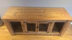 Stijlvolle houten hondenbench met stalen spijlen, Dieren en Toebehoren, Hondenhokken, Ophalen, 75 tot 110 cm, 65 tot 100 cm
