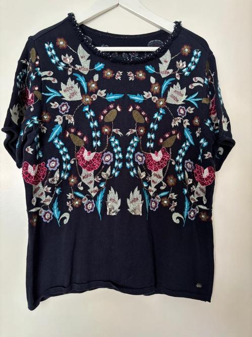 Didi donkerblauwe geborduurde trui maat M, Kleding | Dames, Truien en Vesten, Zo goed als nieuw, Maat 38/40 (M), Blauw, Ophalen of Verzenden