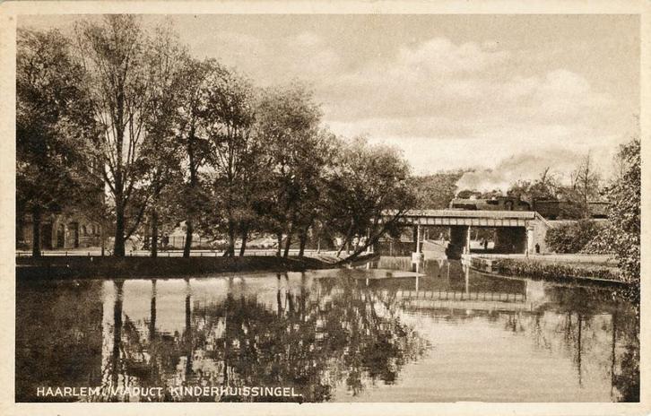 HAARLEM – Viaduct Kinderhuissingel met stoomloc 1920 (VK180), Verzamelen, Ansichtkaarten | Nederland, Ongelopen, Noord-Holland