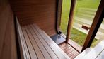 Panorama sauna uit duurzaam thermohout uit voorraad op=op!, Ophalen, Fins of Traditioneel, Wellnessandgarden, Info@leisure-wellness-group.com