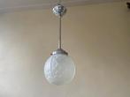 Hanglamp Plafondlamp Lamp art deco 1930 Frans matglas, Ophalen of Verzenden