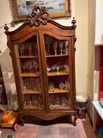 Antieke Boekenkast/servieskast, Ophalen, Gebruikt, 50 tot 100 cm, Kersenhout