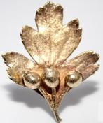 Schitterende Deense “Flora Danica” Zilver Vermeil Broche, Ophalen of Verzenden, Zilver, Broche, Verguld