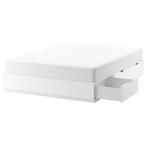 IKEA Nordli Bedframe met lades wit 180x200, Ophalen, Wit, Tweepersoons, Zo goed als nieuw