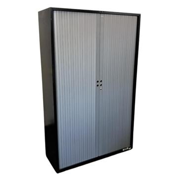 Gispen Meta Roldeurkast Zwart Zilvergrijs H195 x B120 x D47 beschikbaar voor biedingen