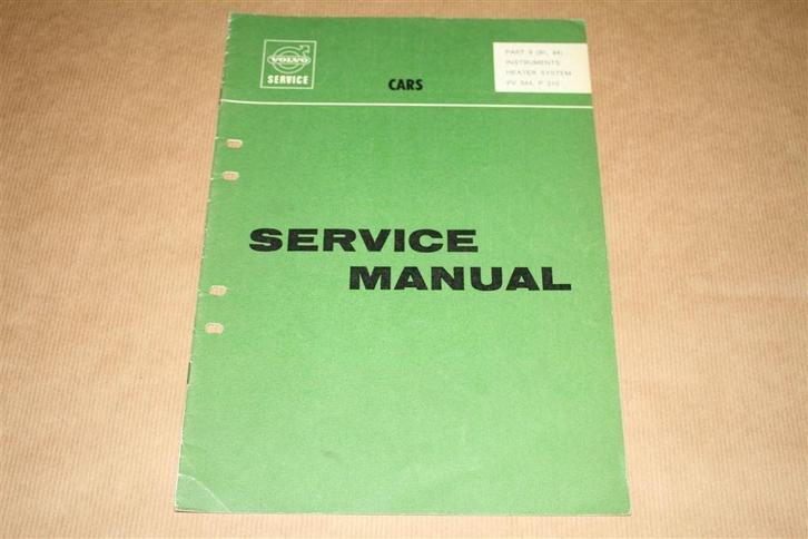 Volvo 544 Service Manual - Instruments Heater System, Auto diversen, Handleidingen en Instructieboekjes, Ophalen of Verzenden