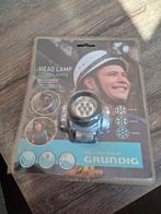 Nieuw grundig hoofdlamp, Caravans en Kamperen, Zaklampen, Ophalen of Verzenden, Nieuw, Batterij