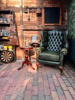 Chesterfield Oorfauteuil in antiek groen, Chesterfield fauteuils, Gebruikt, Ophalen of Verzenden, 75 tot 100 cm