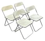 Vintage 4x Plia stoelen Giancarlo Piretti klapstoel design