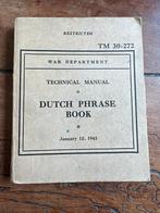 WO2 Amerikaans vroege Dutch Phrase book khaki 1943 belgië, Amerika, Verzenden, Boek of Tijdschrift, Landmacht