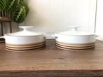 Vintage Thomas dekschaal wit - bruin, Antiek en Kunst, Antiek | Servies compleet, Ophalen of Verzenden