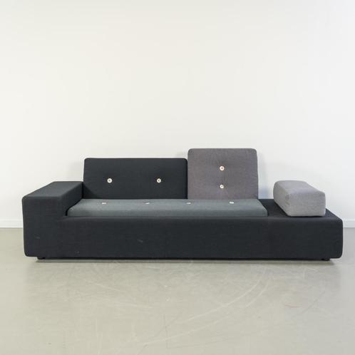1x Vitra Hella Jongerius Poldersofa XS - Antraciet Mix, Huis en Inrichting, Banken | Bankstellen, Zo goed als nieuw, Rechte bank