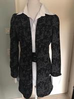 blazer paislydessin met kapmouw double breasted, Verzenden, Zo goed als nieuw, Maat 38/40 (M), Zwart