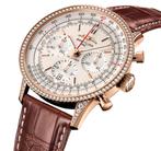 Breitling NAVITIMER 41 Roségoud / Diamanten Nieuw 2025, Ophalen, Leer, Breitling, Polshorloge