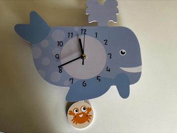 Leuke kinder wandklok - Walvis beschikbaar voor biedingen