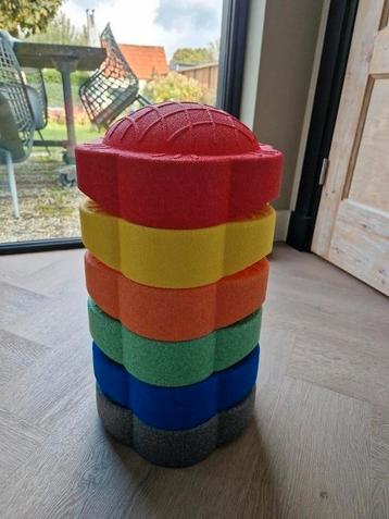 Bloemvorm stapelstenen | Set van 6 | Nieuw in doos | beschikbaar voor biedingen