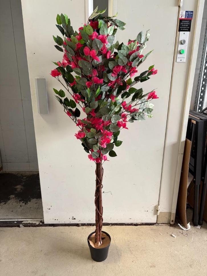 Kunstplant Bougainvillea rood 150 cm – natuurlijke stam, Huis en Inrichting, Woonaccessoires | Kunstplanten en Kunstbloemen, Nieuw