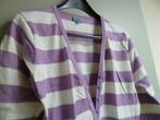 vest merk john cabott streep lila wit maat L, Kleding | Dames, Truien en Vesten, Maat 38/40 (M), Verzenden, Wit, Zo goed als nieuw