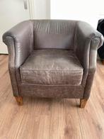 Riviera Maison pelini leren stoel fauteuil, Ophalen, Gebruikt, 50 tot 75 cm, Leer